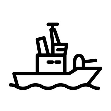 Illustration Vector Graphic of Ship Icon Design