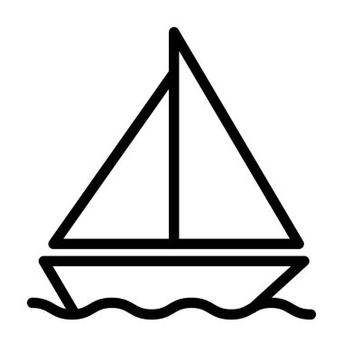 Illustration Vector Graphic of Yacht Icon Design