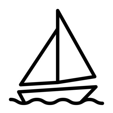 Illustration Vector Graphic of Yacht Icon Design