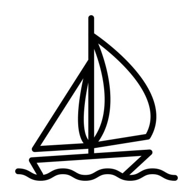 Illustration Vector Graphic of Yacht Icon Design