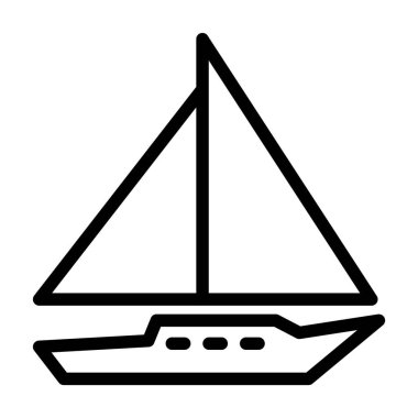 Illustration Vector Graphic of Yacht Icon Design