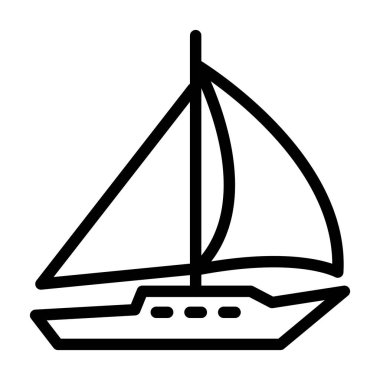 Illustration Vector Graphic of Yacht Icon Design