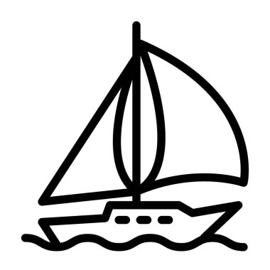 Illustration Vector Graphic of Yacht Icon Design