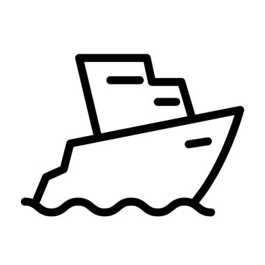 Illustration Vector Graphic of Yacht Icon Design