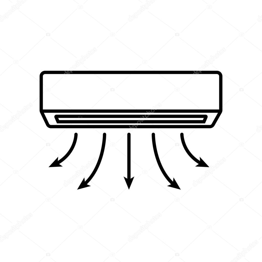 Illustration Vector graphic of air conditioner icon template design