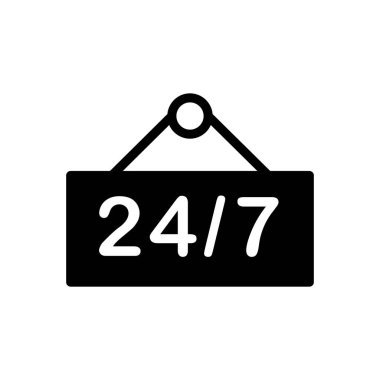 Illustration Vector Graphic of 24/7 label icon design template