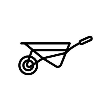 Illustration Vector Graphic of Wheelbarrow icon design template
