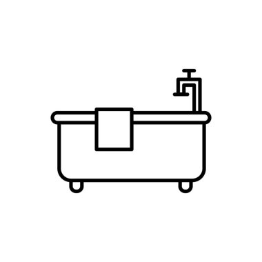 Illustration Vector graphic of bath tub icon  template design