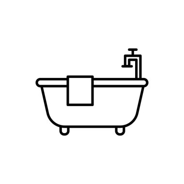 Illustration Vector graphic of bath tub icon  template design