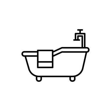 Illustration Vector graphic of bath tub icon  template design