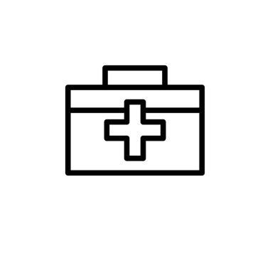 Illustration Vector graphic of first aid medical box icon template design