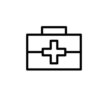 Illustration Vector graphic of first aid medical box icon template design