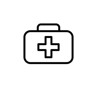 Illustration Vector graphic of first aid medical box icon template design