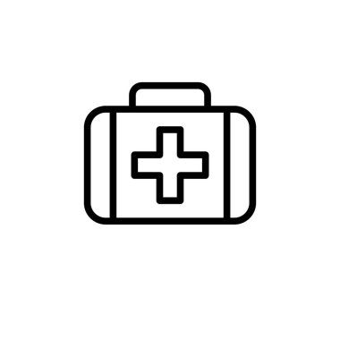 Illustration Vector graphic of first aid medical box icon template design