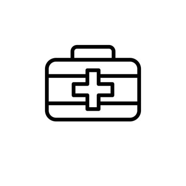 Illustration Vector graphic of first aid medical box icon template design