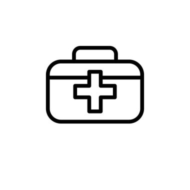 Illustration Vector graphic of first aid medical box icon template design