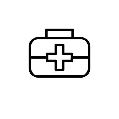 Illustration Vector graphic of first aid medical box icon template design