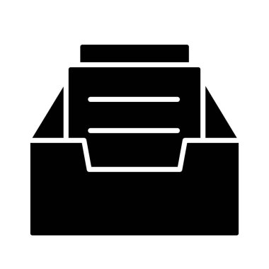 Illustration Vector graphic of file cabinet icon design template