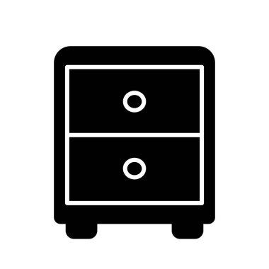 Illustration Vector graphic of file cabinet icon design template