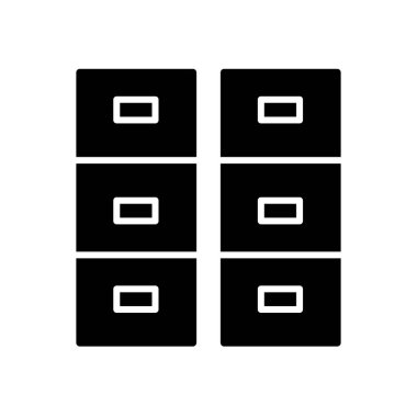 Illustration Vector graphic of file cabinet icon design template