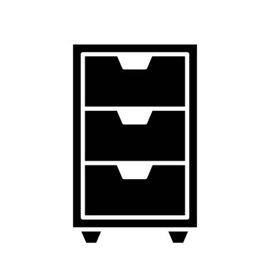 Illustration Vector graphic of file cabinet icon design template