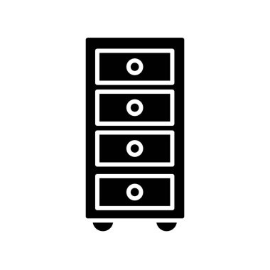 Illustration Vector graphic of file cabinet icon design template