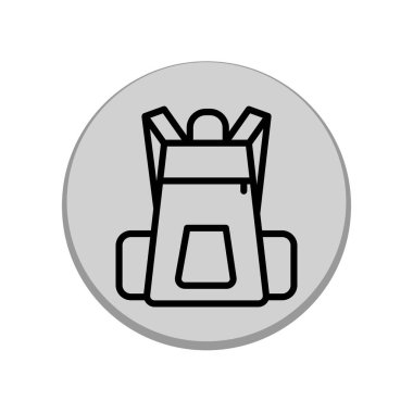 Illustration Vector graphic of Backpack icon template design 