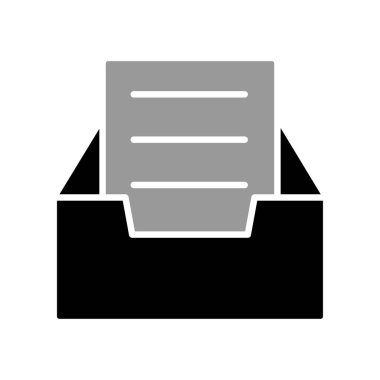 Illustration Vector graphic of file cabinet icon design template