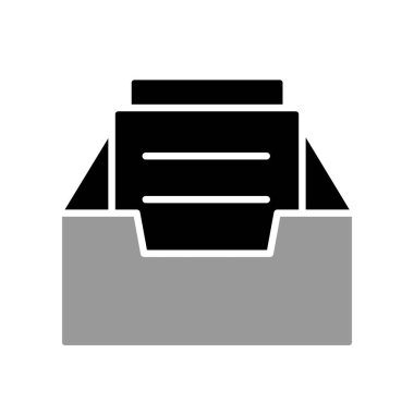 Illustration Vector graphic of file cabinet icon design template