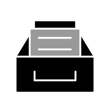 Illustration Vector graphic of file cabinet icon design template