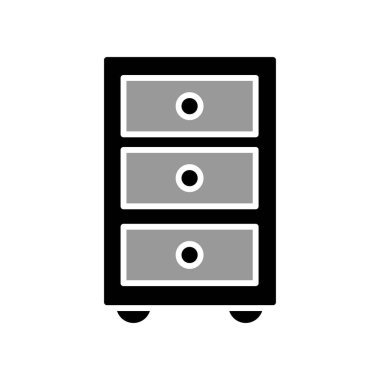 Illustration Vector graphic of file cabinet icon design template