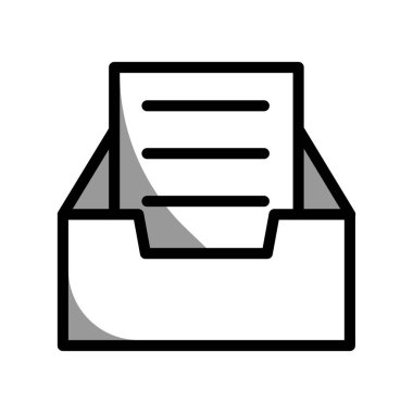 Illustration Vector graphic of file cabinet icon design template