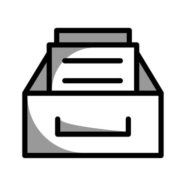 Illustration Vector graphic of file cabinet icon design template