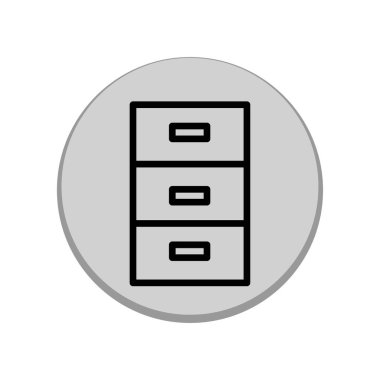 Illustration Vector graphic of file cabinet icon design template