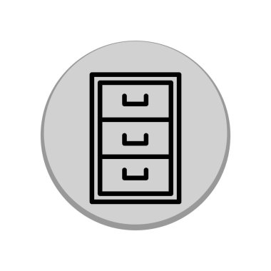 Illustration Vector graphic of file cabinet icon design template