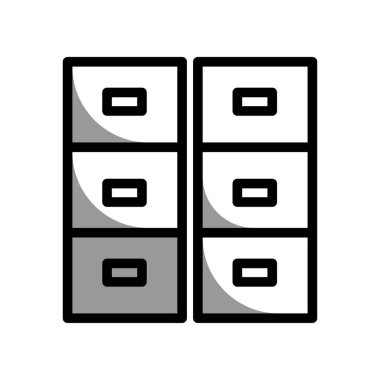 Illustration Vector graphic of file cabinet icon design template