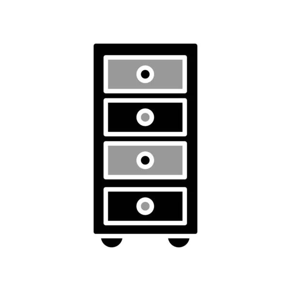 Illustration Vector Graphic File Cabinet Icon Design Template — стоковый вектор