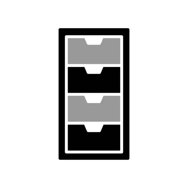 Illustration Vector Graphic File Cabinet Icon Design Template — Vector de stock