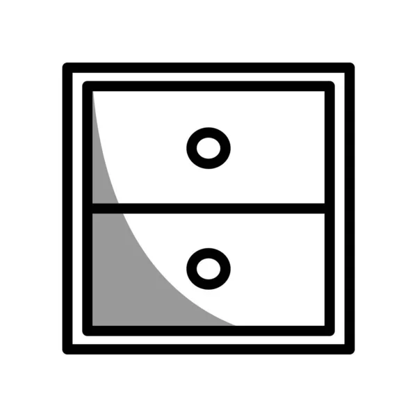 Illustration Vector Graphic File Cabinet Icon Design Template — Stockový vektor