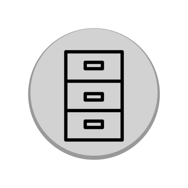 Illustration Vector Graphic File Cabinet Icon Design Template — Vetor de Stock