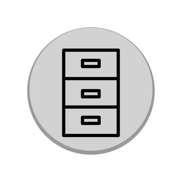 Illustration Vector Graphic File Cabinet Icon Design Template — стоковый вектор