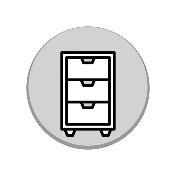 Illustration Vector Graphic File Cabinet Icon Design Template — стоковый вектор