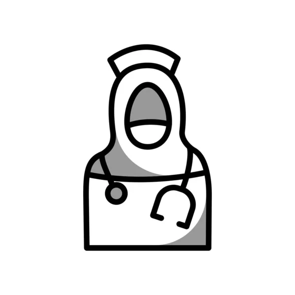 Illustration Vector Graphic Nurse Icon Template Design — 스톡 벡터