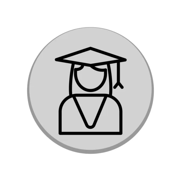 Illustration Vector Graphic Student Icon Template Design — Διανυσματικό Αρχείο