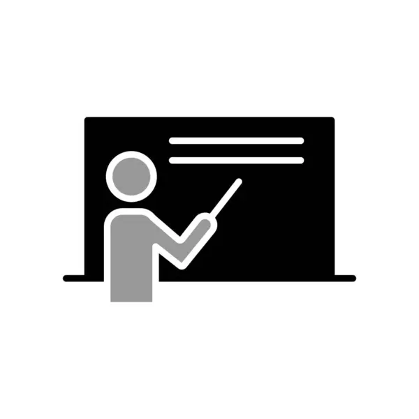 Illustration Vector Graphic Teacher Icon Template Design — Διανυσματικό Αρχείο