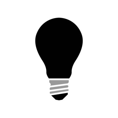 Ampul lambası ikon tasarımının İllüstrasyon Vektörü grafiği