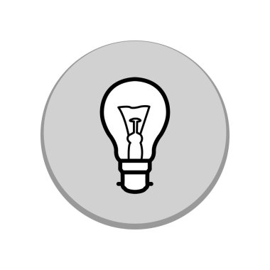 Ampul lambası ikon tasarımının İllüstrasyon Vektörü grafiği