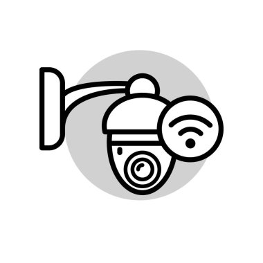 CCTV simge tasarımının İllüstrasyon Vektörü grafiği