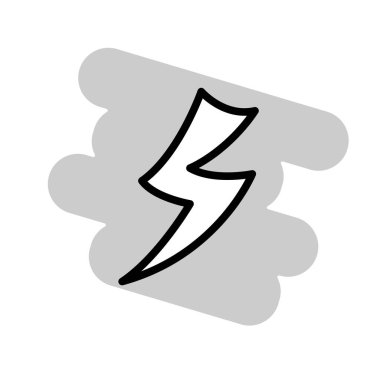 Şimşek simgesi tasarımının Çizim Vektörü grafiği