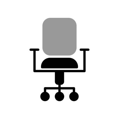 Ofis sandalyesi simgesi tasarımının İllüstrasyon Vektörü grafiği